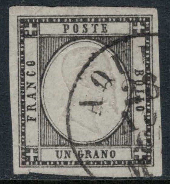 Italian States Two Sicilies #21  CV $37.50  4 margins