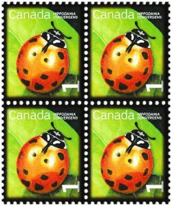 Canada 2234 Beneficial Insects Convergent Lady Beetle 1c block MNH 2007