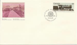 1984 Canada FDC Sc 1039 - Canadian Locomotives - 2 - CP Class D10a 4-6-0 type