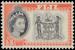 Fiji #189, Incomplete Set, High Value, 1964, Never Hinged