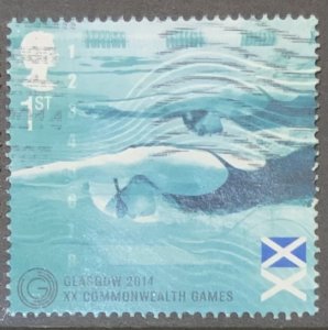 GB 2014 COMMONWEALTH GAMES GLASGOW. SWIMMING   SG3620  USED