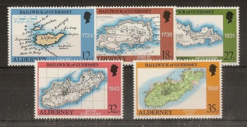 Alderney 1989 Survey SG.A37-A40 MNH