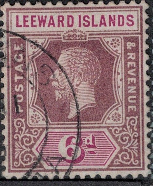 Leeward Islands 1923 SC 75 Used CV $50