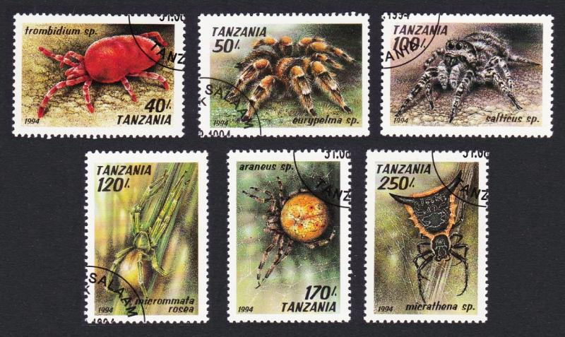 Tanzania Arachnids 6v CTO SG#1830-1835 SC#1235-1240 MI#1798-8041+Block 255