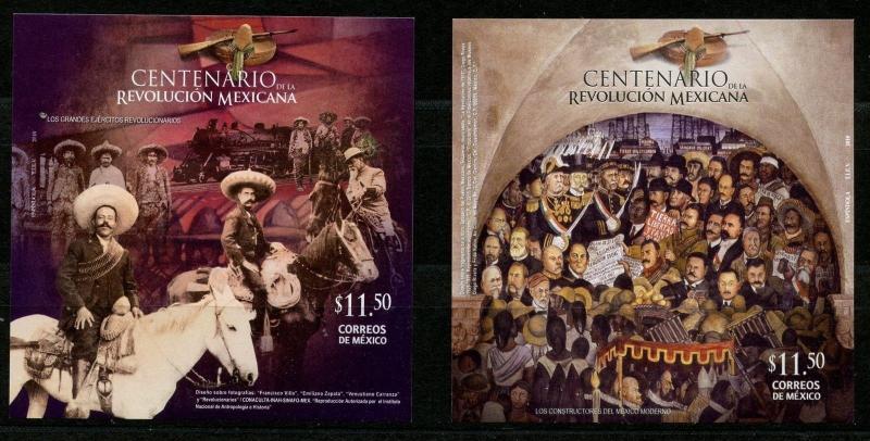 Mexico Scott #2717-2718 MNH Mexican Revolution Centennial CV$3+
