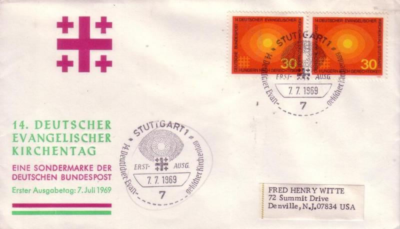 German FDC Sc.# 1004 Hunger for Justice L449