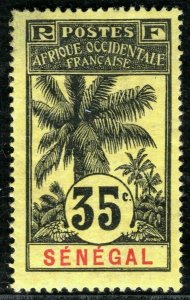 France Cols SENEGAL Stamp Scott.66 35c Oil Palms (1906) Mint MM {samwells}LIME64