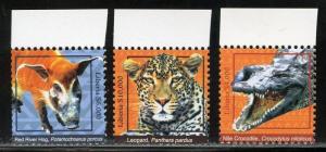 LIBERIA 2017 WILD ANIMALS HIGH VALUE DEFINITIVE SET OF THREE MINT NEVER HINGED