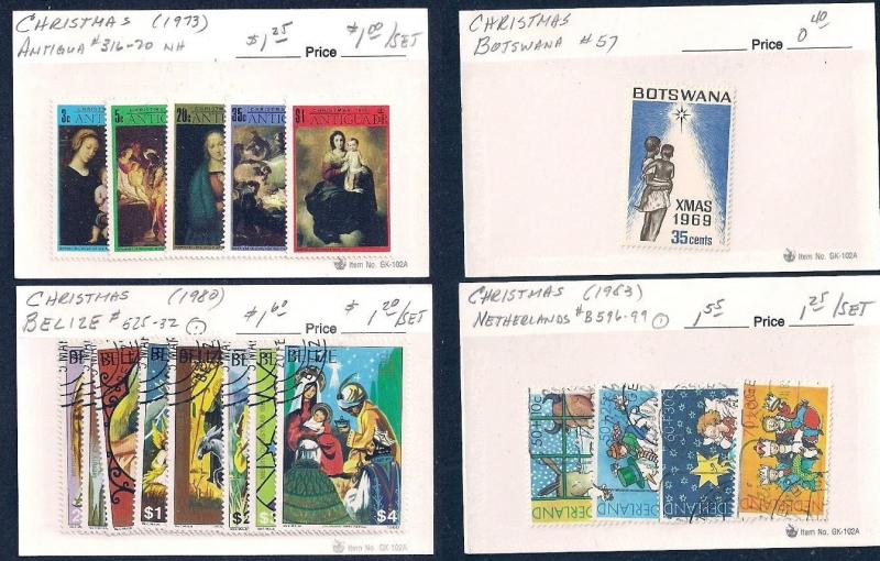 WORLDWIDE Topical Christmas (70) Different Sets Mint & Used