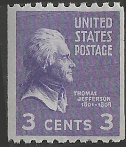 # 851 MINT HINGED THOMAS JEFFERSON
