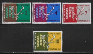 Rwanda 23-6 Freedom From Hunger set MNH