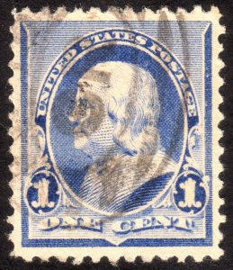 1890, US 1c, Franklin, Used, XF-92, Sc 219