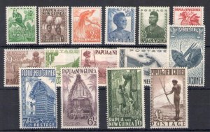 1952 Papua New Guinea - Stanley Gibbons No. 1/15 - Ordinary 15 Values - MNH**