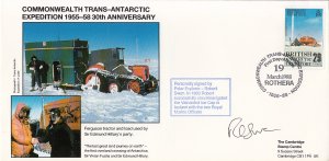 British Antarctic Territory FDC Sc 147 Signed Robert Swan Cachet Ferguson tra...