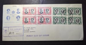 1947 Registered Southern Rhodesia First Day Cover FDC Salisbury to Bulawayo