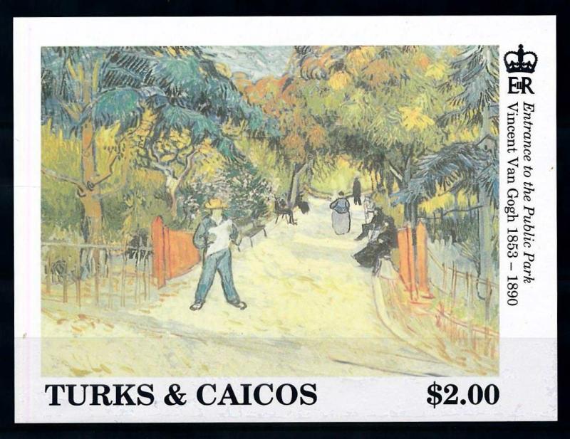 [76442] Turks & Caicos Islands 1991 Painting Van Gogh Entrance Park Sheet MNH