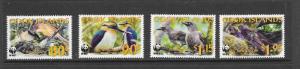 BIRDS - COOK ISLANDS #1270-3 WWF SUWARROW MNH