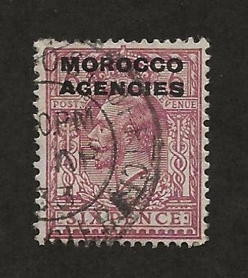 GREAT BRITAIN OFFICES - MOROCCO SC# 224  FVF/U 1925