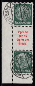 Germany Scott # 419 (2), label A5, used, se-tenant, Mi # S126