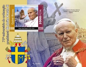 Guinea-Bissau - 2021 Pope John Paul II - Stamp Souvenir Sheet - GB210526b3