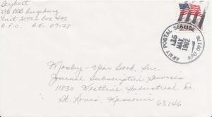 United States A.P.O.'s 29c Flag Over Mount Rushmore Coil 1992 Army Postal Ser...