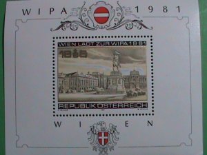 AUSTRIA STAMP: 1981 SC#B345  WIPA1981-STAMP EXHIBITION-HEROES SQUARE, VIENNA MNH