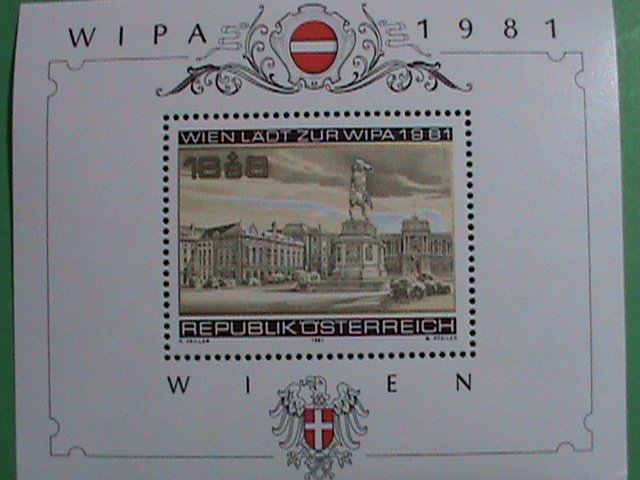 AUSTRIA STAMP: 1981 SC#B345  WIPA1981-STAMP EXHIBITION-HEROES SQUARE, VIENNA MNH