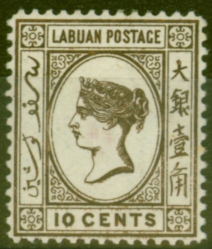 Labuan 1892 10c Brown SG43 Fine & Fresh Mounted Mint