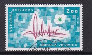 Andorra French   #241   used  1975  Abstract design  ARPHILIA 75