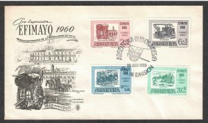 Argentina AirPost Semi-Postal # CB19 - CB22 for EFIMAYO 1960 FDC - I Combine S/H