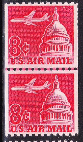 MOstamps - US Scott #C65a Mint OG NH Coil Line Pair - Lot # DS-7041