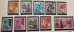 Germany French Occupation of Baden 1948 5N28-5N40 Hinged