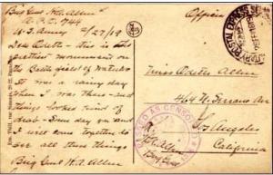 United States A.E.F. World War I Soldier's Free Mail 1919 Military Postal Exp...