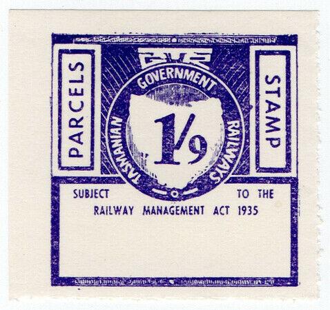 (I.B) Australia - Tasmania Railways : Parcels Stamp 1/9d