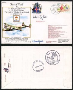 RV15c The Duke Of Edinburgh to Iceland Signed by H. Spiller and N. Beresford