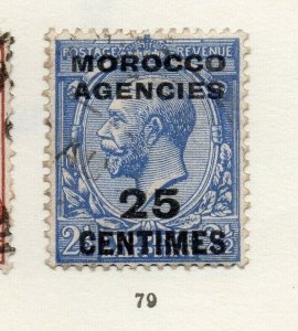 Morocco Agencies 1920s-30s Early Issue Fine Used 25c. Optd Surcharged NW-169078