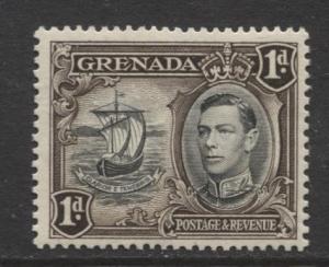 Grenada -Scott 133 - KGVI- Definitive Issue -1938 - MLH - Single 1p Stamp