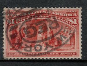 USA #241 Very Fine Used With Ideal NY Registered Cancel