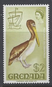 Grenada, Scott #307; $2 Brown Pelican, MH