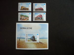 Stamps - Sierra Leone - Scott# 764-768 - Mint Never Hinged Souvenir Sheet + 4