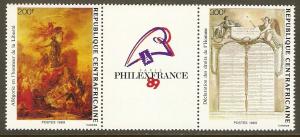 Central African Rep. #925-6 NH PhilexFrance (Pair w/label)