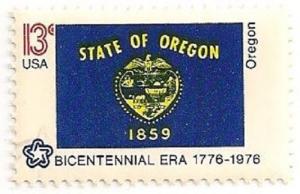 US 1665 State Banners Oregon 13c single MNH 1976