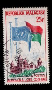 Madagascar Malagasy Scott 326 Used 1962 flag stamp