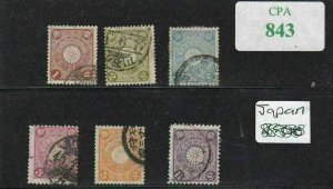 VINTAGE JAPAN USED STAMPS ON STOCK CARD  REF  1753