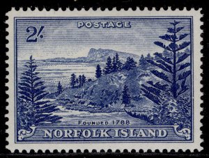 AUSTRALIA - Norfolk Island QEII SG12a, 2s deep blue, NH MINT. Cat £16.