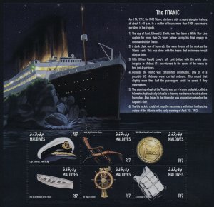 Maldives 2321-2 MNH Sinking of RMS Titanic