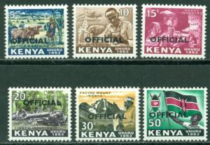 Kenya Scott #O1-O6 MNH Uhuru 1983 CV$4+