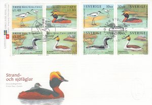 Sweden 2003 FDC Sc #2469 Birds Joint with Hong Kong Sc #1052-1055 Slania