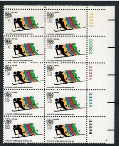 US Airmail # C85 Olympics , F-VF OG NH U/R Plate Block of 10 - I Combine S/H