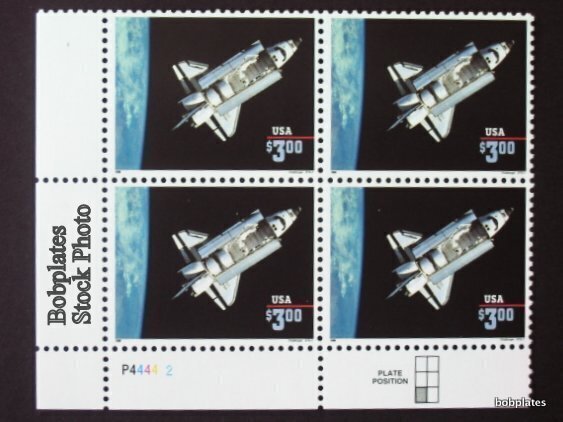 BOBPLATES #2544b Challenger Plate Block F-VF MNH CV=$23.5~See Details for #s/Pos